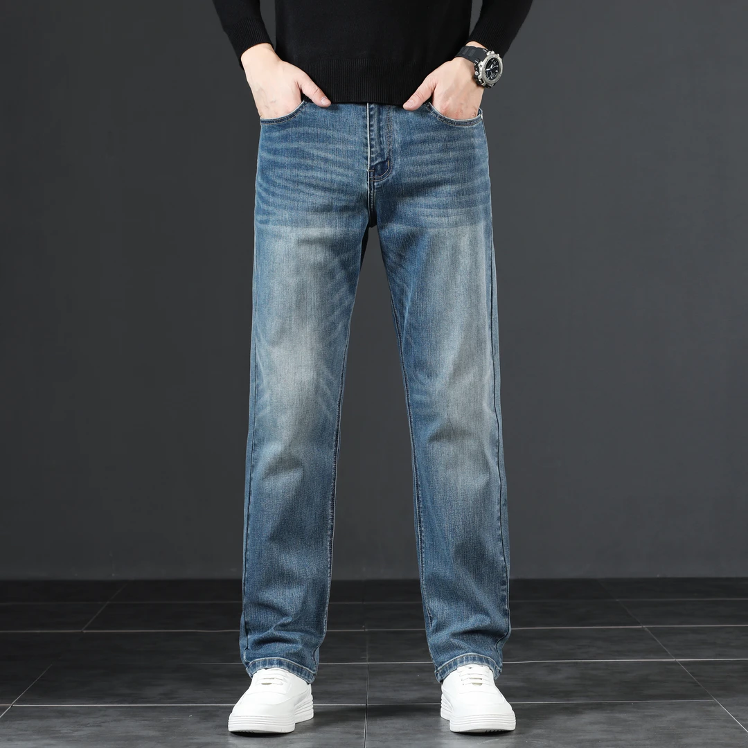 2024新款潮流牛仔裤直筒时尚休闲宽松弹力男士秋季N3001