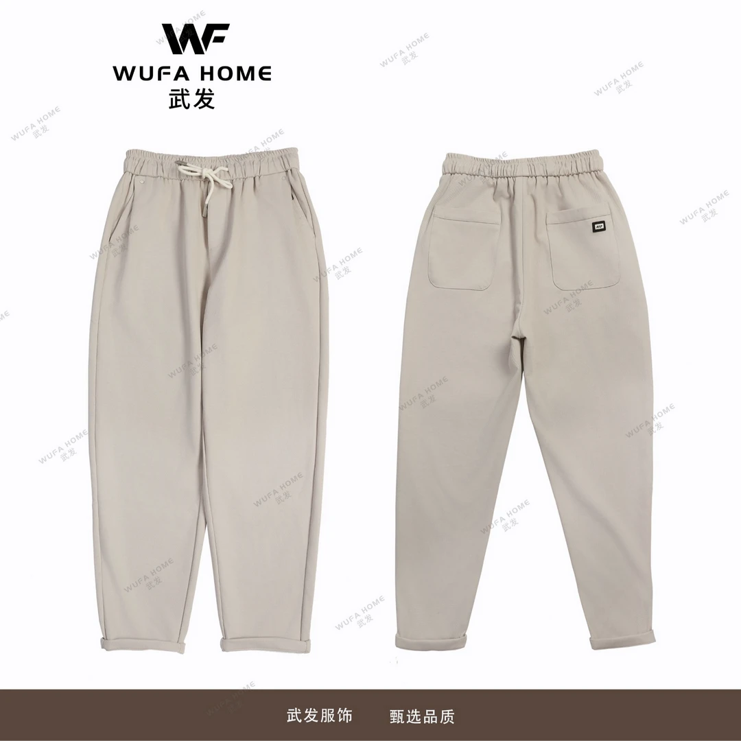 秋冬高品质舒适时尚男士休闲裤百搭修身纯色抽绳户外运动秋季1117