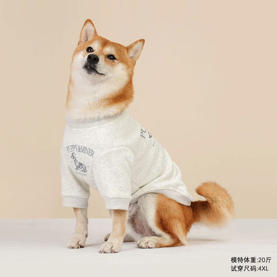 柴犬衣服大型犬衣服狗狗秋冬季卫衣印花圆领卫衣过冬保暖衣服