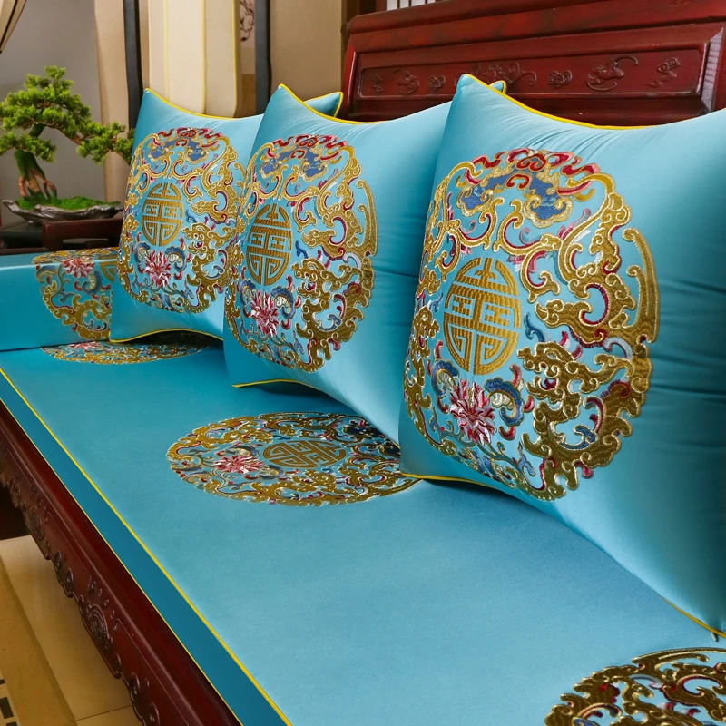 红木靠枕沙发椅子坐垫定做罗汉床垫五件套实木家具垫子靠垫防滑