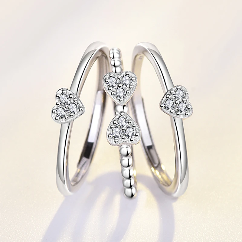 钛钢戒指 四叶花戒指 网红可拆分简约ins潮三合一姐妹闺蜜对戒