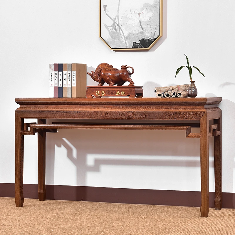 玄关桌供桌条案新中式玄关桌条案桌鸡翅木条案红木实木条案