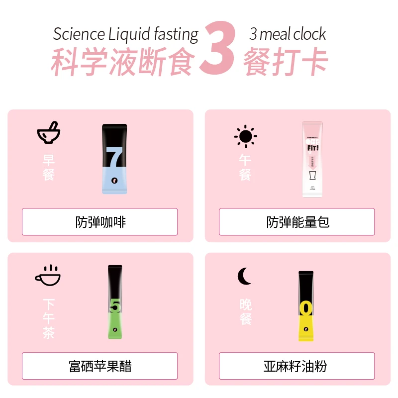 丸妃一日液断轻享版【咖啡亚麻籽油粉能量包苹果醋】