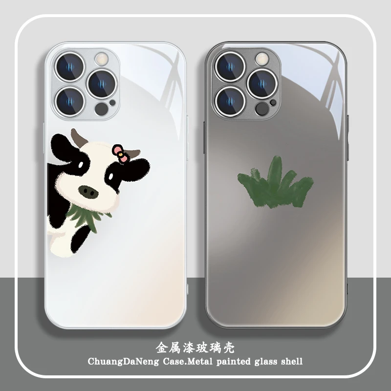 适用苹果15/华为pura70/小米/oppo/vivo老牛吃嫩草耐脏男女手机壳