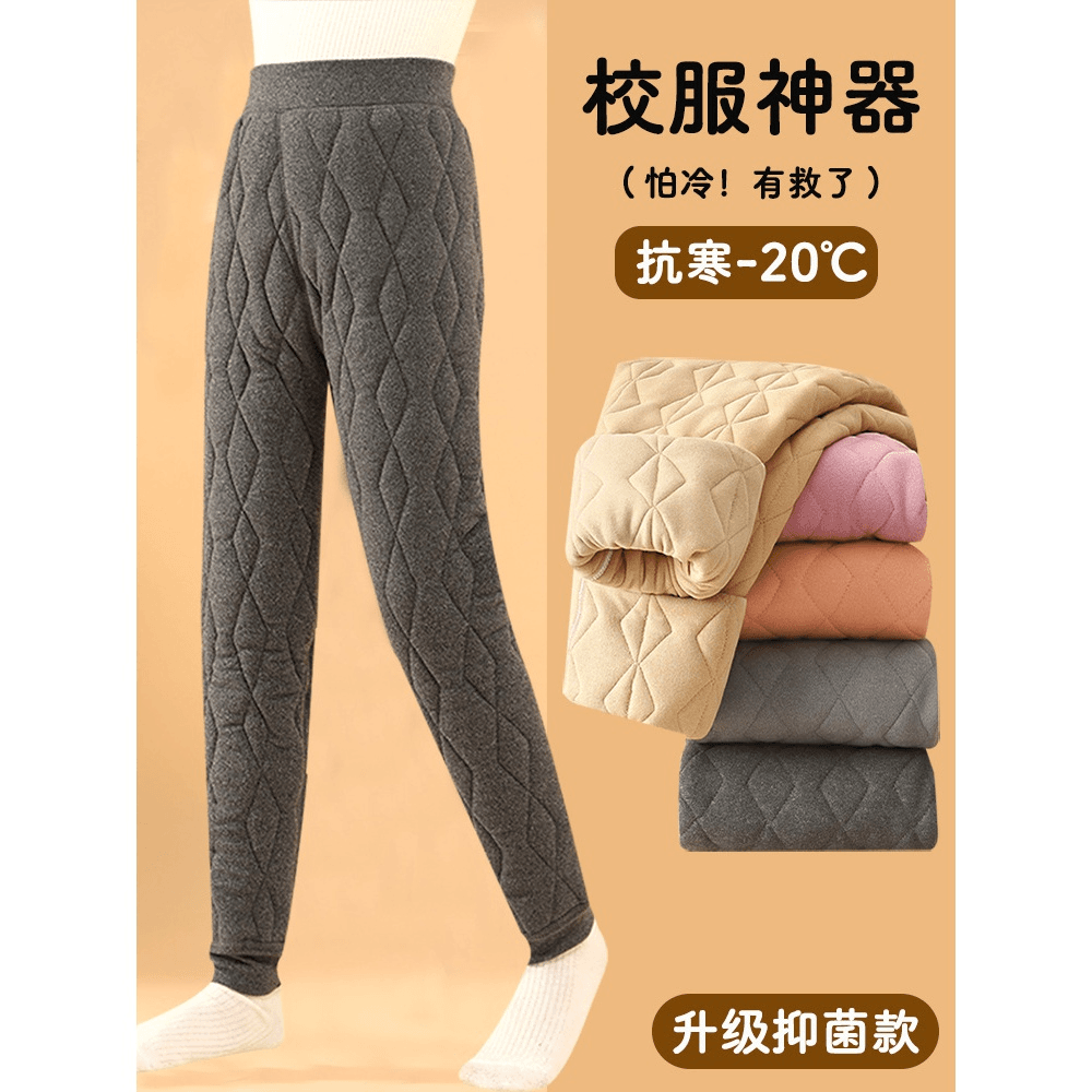 校服神器女童棉裤儿童保暖裤内穿冬季加厚男童加绒裤子宝宝打底裤