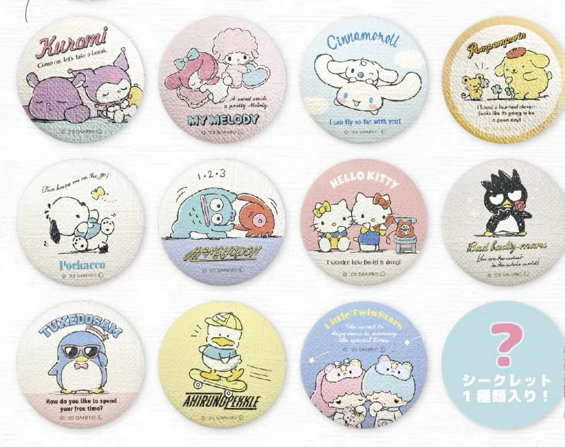 【同意代拆】sanrio 三丽鸥画布风复古版徽章吧唧