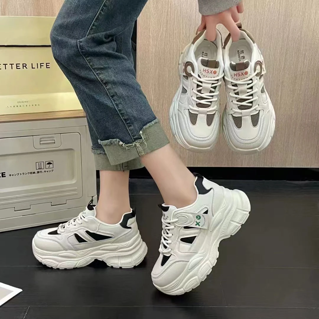 网红时尚老爹鞋2024新款拼色百搭运动休闲老爹鞋 H7761