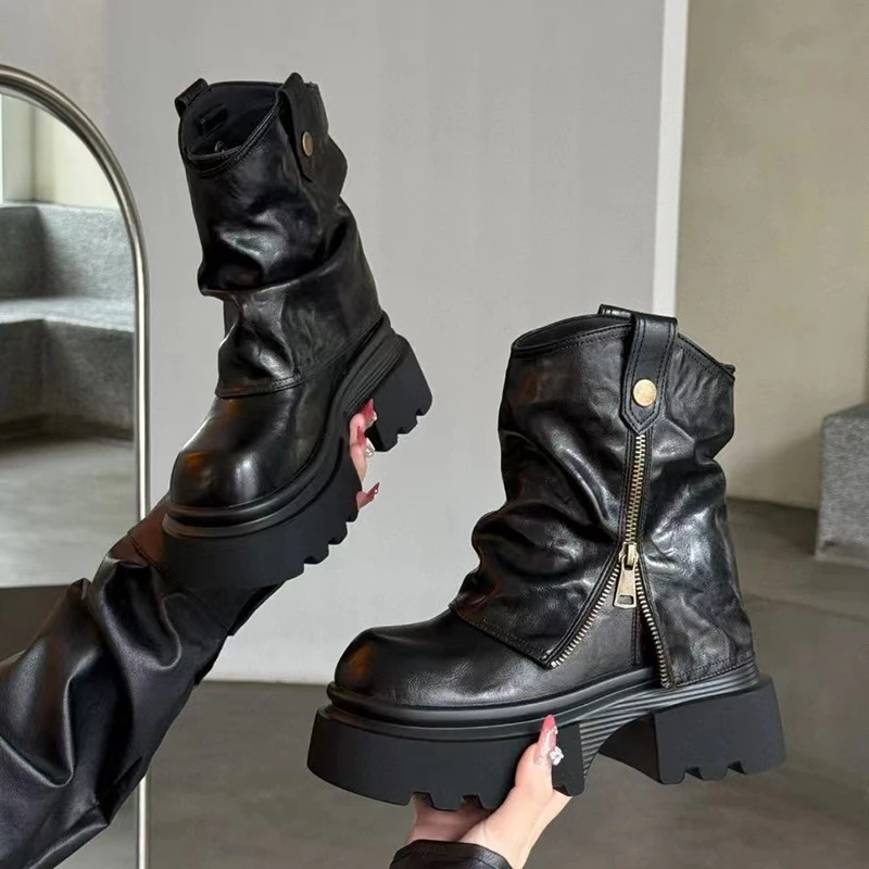 【平增高11厘米】2024百搭小个子内增高两穿裤管靴女6360-11