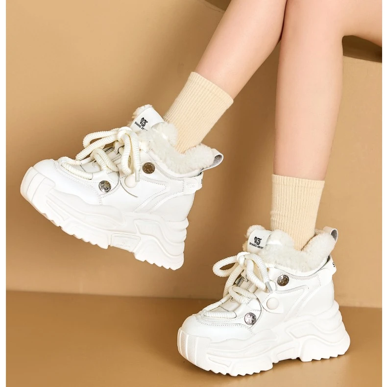 厚底增高8CM 秋冬雪地靴加绒保暖冬季0558-1