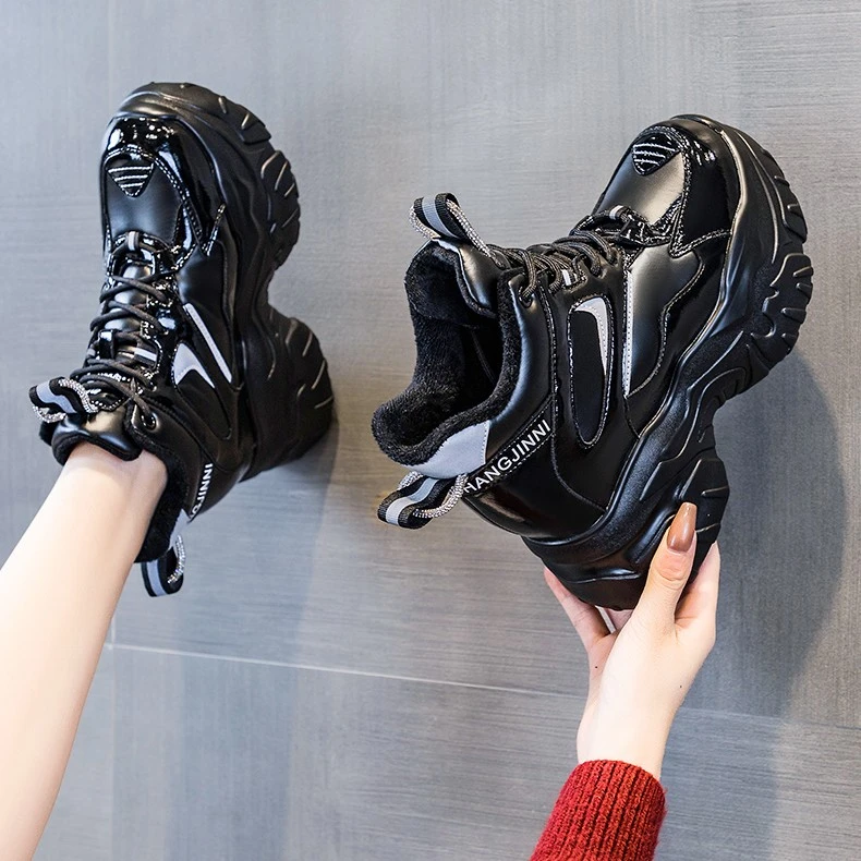 增高10CM厚底加绒老爹鞋女8669-5（二）