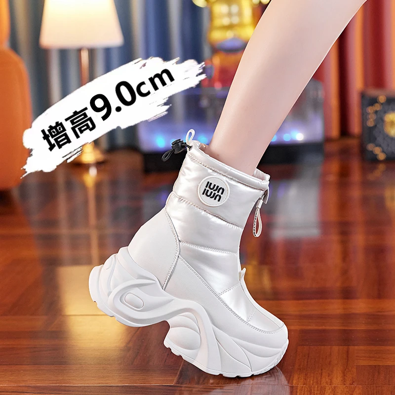 厚底增高9CM秋冬雪地靴加厚加绒保暖0098-80