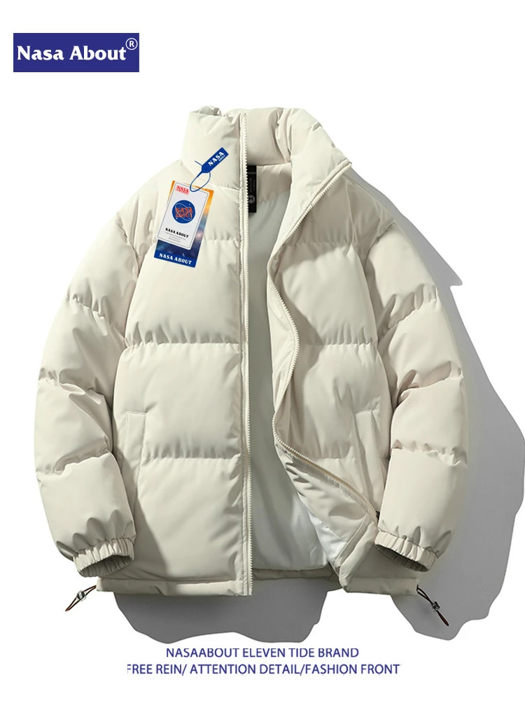 NASA立领潮流男女款2025冬季加厚保暖休闲面包棉服男士冬百搭外套