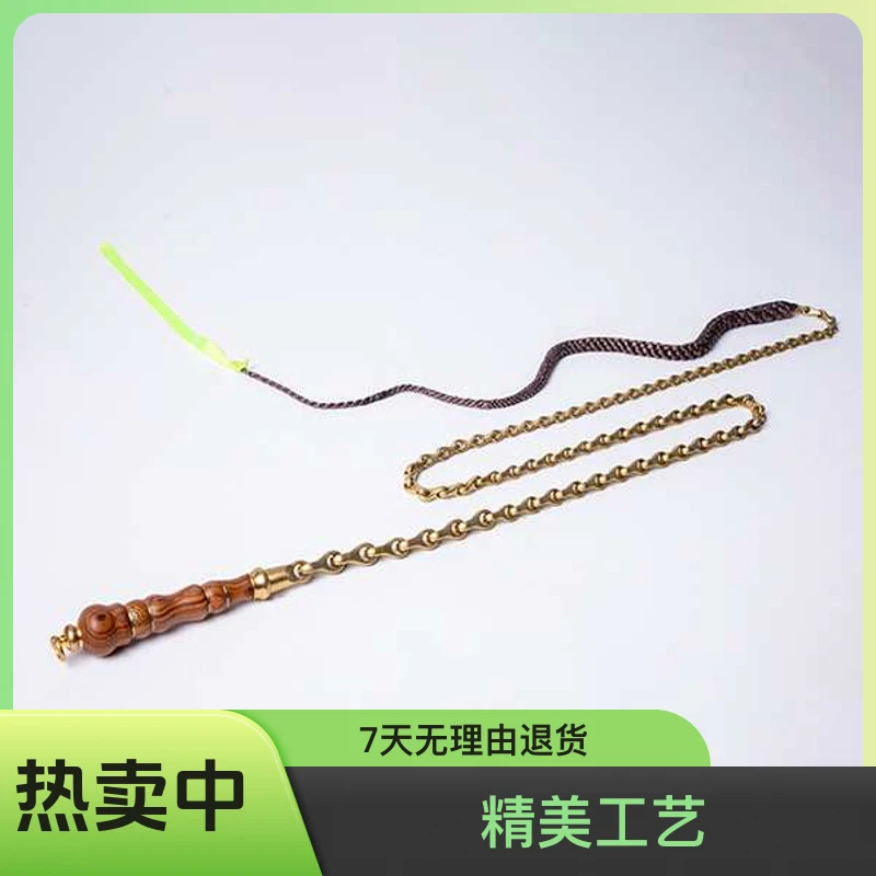麒麟铜鞭，墨西哥花梨把手/纯铜龙骨鞭16