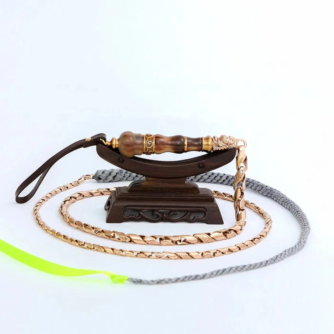 腾龙鞭，牛角夜光把手，新款健身鞭麒麟鞭响鞭鞭子