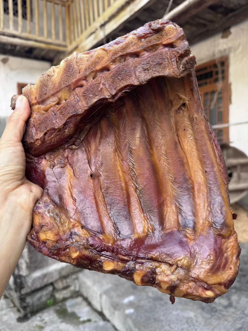 【前排直播现称】农村柴火烟熏腊排骨