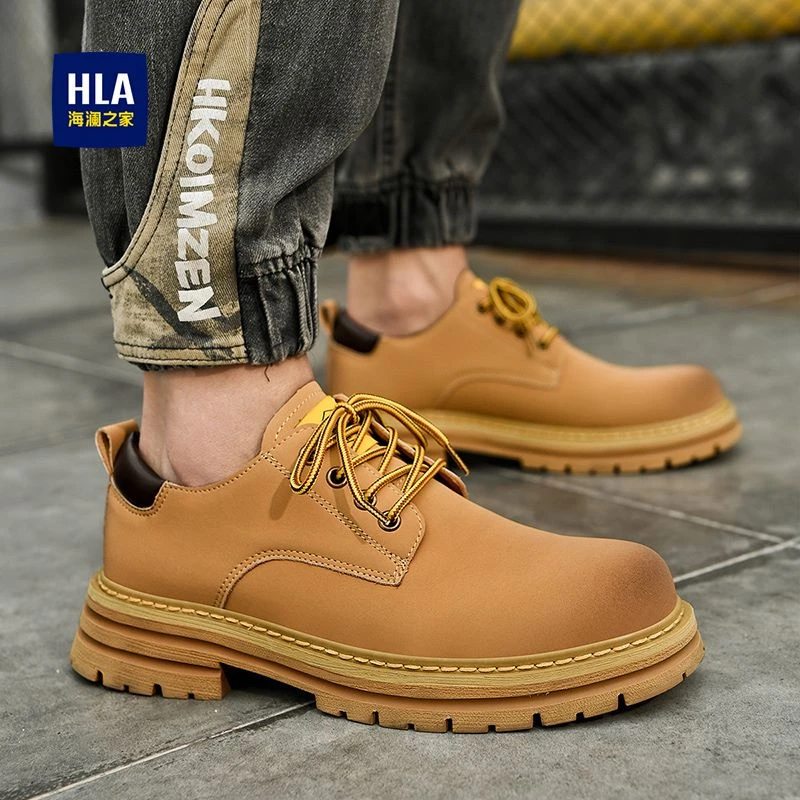 HLA/海澜之家男女同款经典复古潮流百搭工装鞋户外时尚舒适休闲鞋