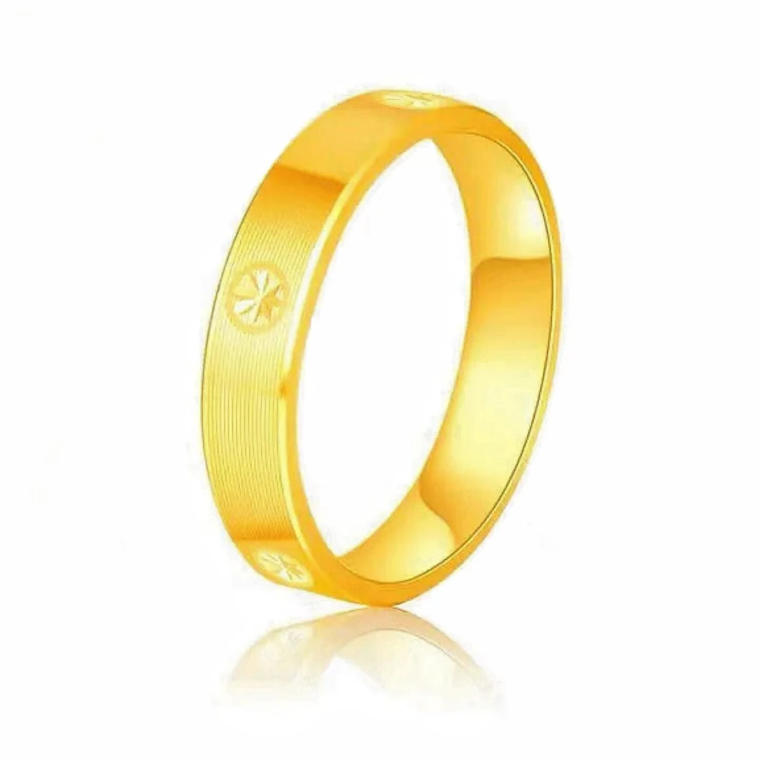 合金戒指 高品质CNC拉丝米字钻纹戒指 光面时尚百搭 精致气质情侣