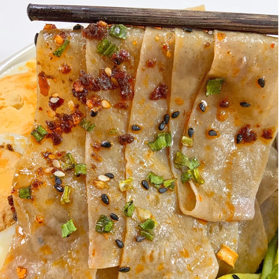 秋冬自律款】0脂减脂餐荞麦面皮解馋麻酱面皮速食粗粮荞麦面夜宵