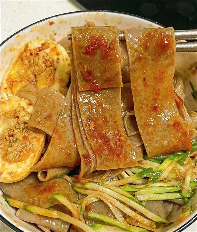 整箱速屯】0脂减脂餐荞麦面皮速食粗粮荞麦面免煮代餐麻酱面皮批发