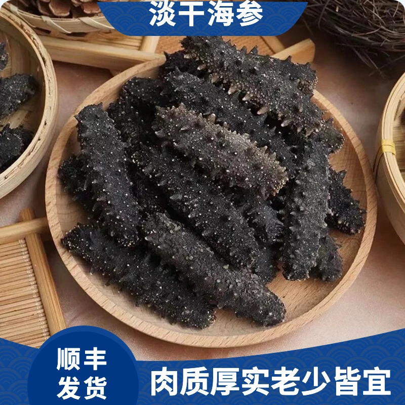 【新品】一斤装 大连底播国特淡干海参 50-60头左右  500g