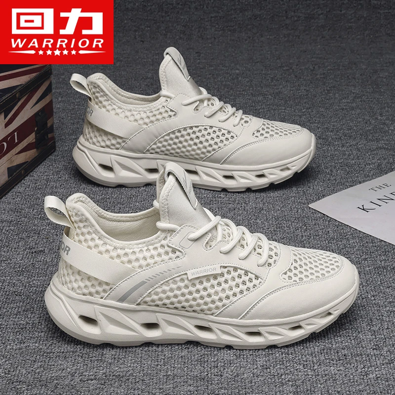 Warrior/回力男鞋2025夏季新款休闲百搭潮鞋防滑洞洞运动跑步鞋