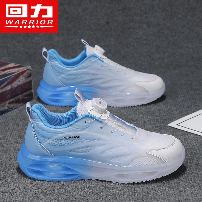 Warrior/回力男鞋2024夏季新款时尚休闲旋钮透气潮鞋跑步运动鞋YM
