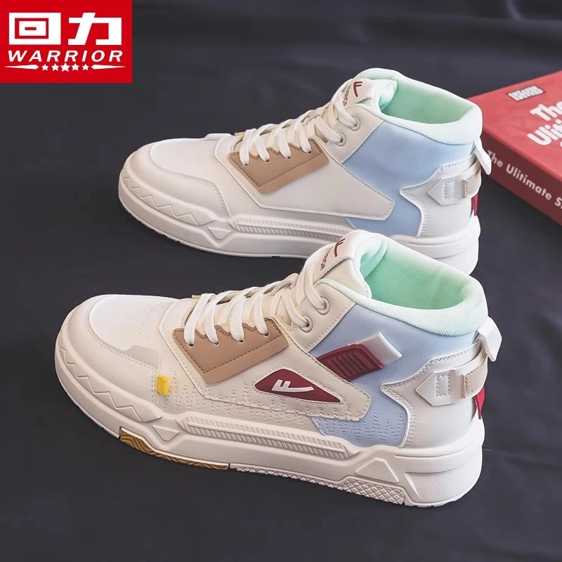 Warrior/回力男鞋2025冬季新款高帮鞋男上班鞋子男款百搭休闲板鞋