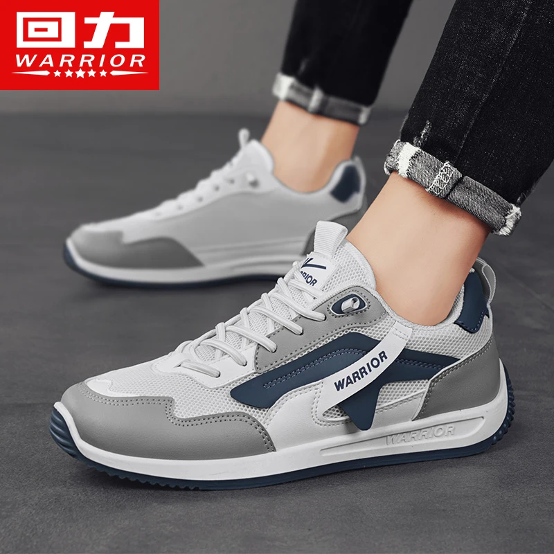 Warrior/回力男鞋2024夏季新款韩版百搭休闲潮鞋网面运动跑步鞋FD