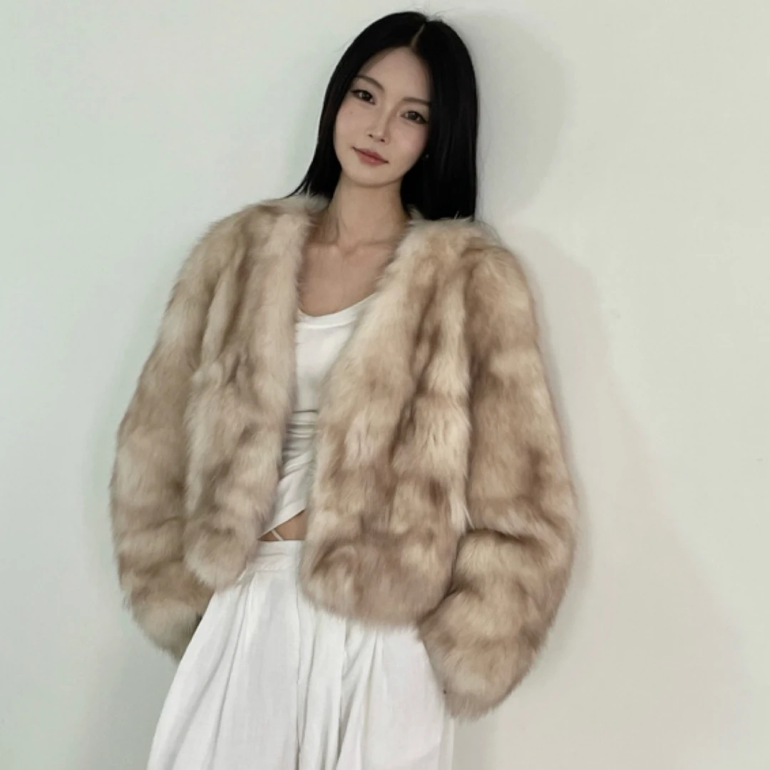 【XIEDONG】“乱世佳人”2024新款芬兰进口整皮整版狐狸腹毛外套