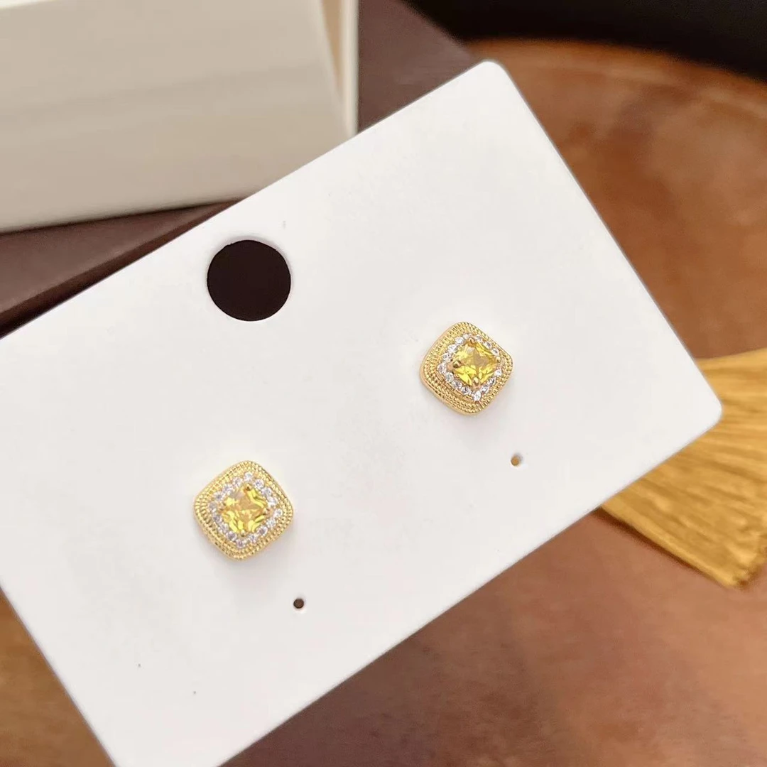 铜合金耳饰 铜合金耳饰 D029  气质轻奢时尚百搭小众简约精致耳饰