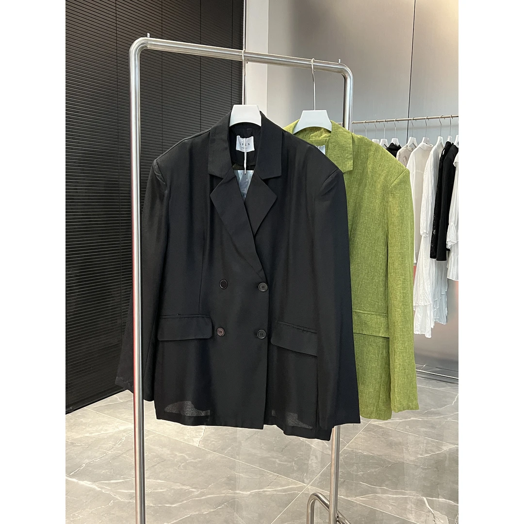 薄款宽松大版防晒西装外套P9315（清）