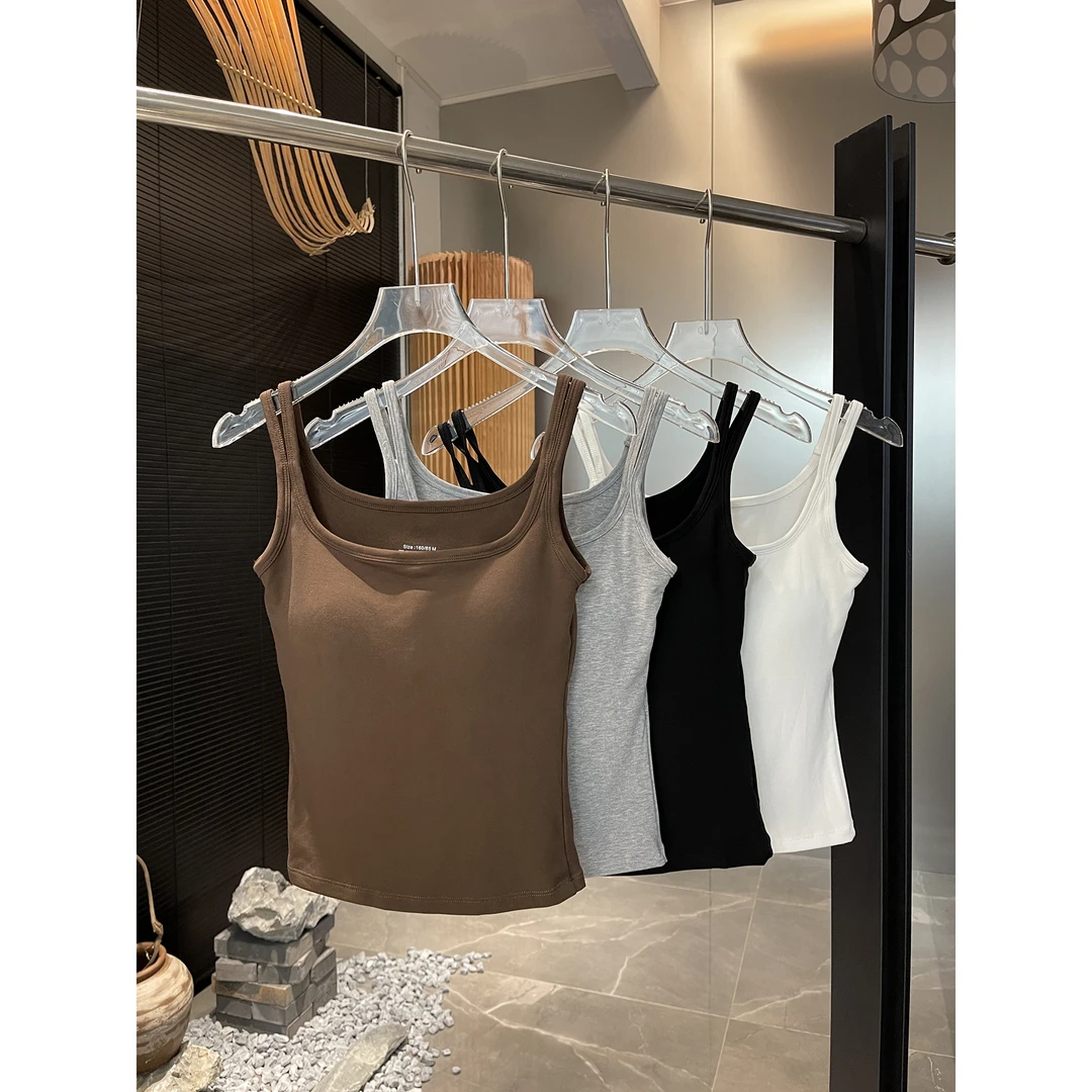 秋冬打底美背 磨毛吊带背心内搭885-5