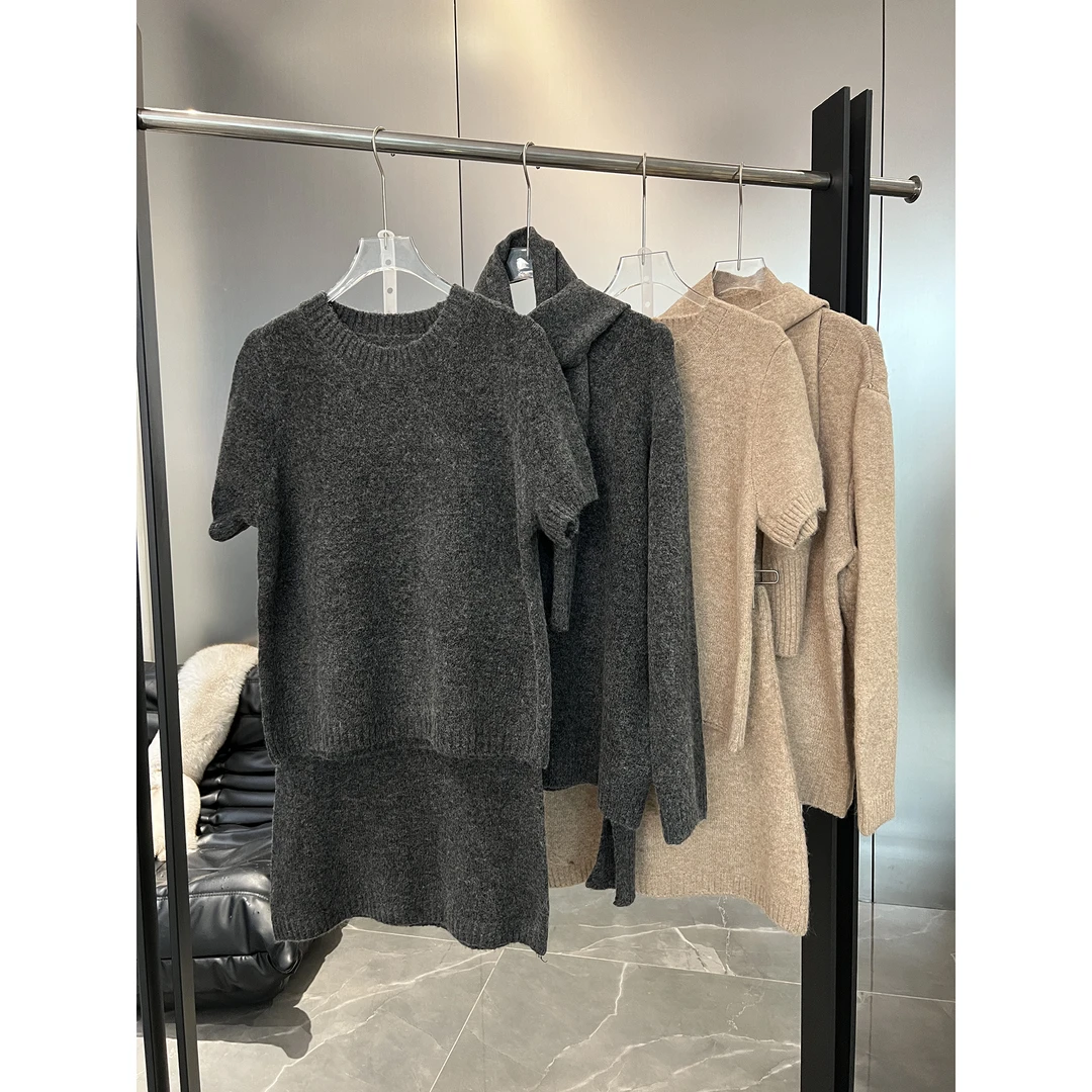 秋冬款四件套 包芯纱针织套装D806（清）