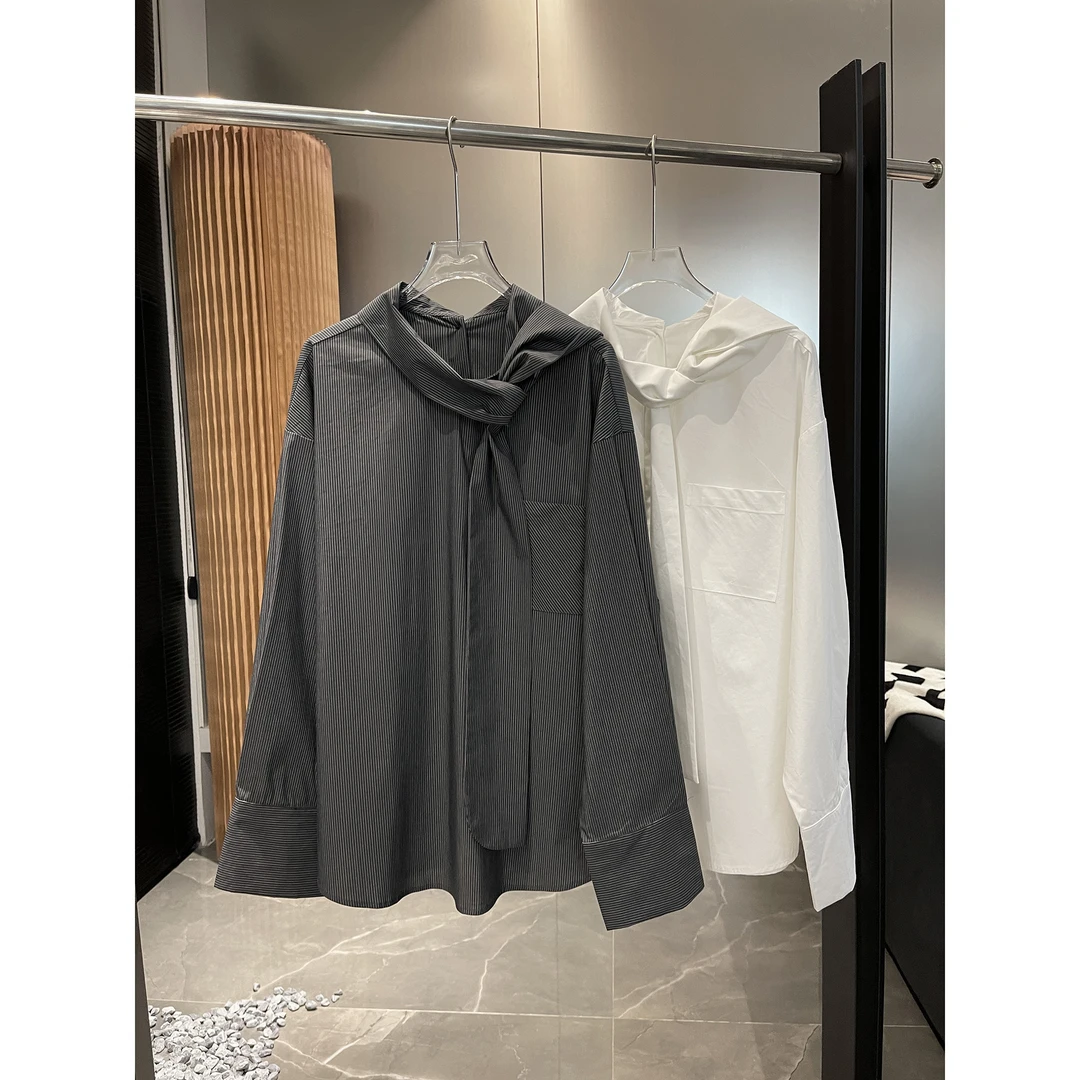 NEW MMSJ 双面穿飘带衬衫