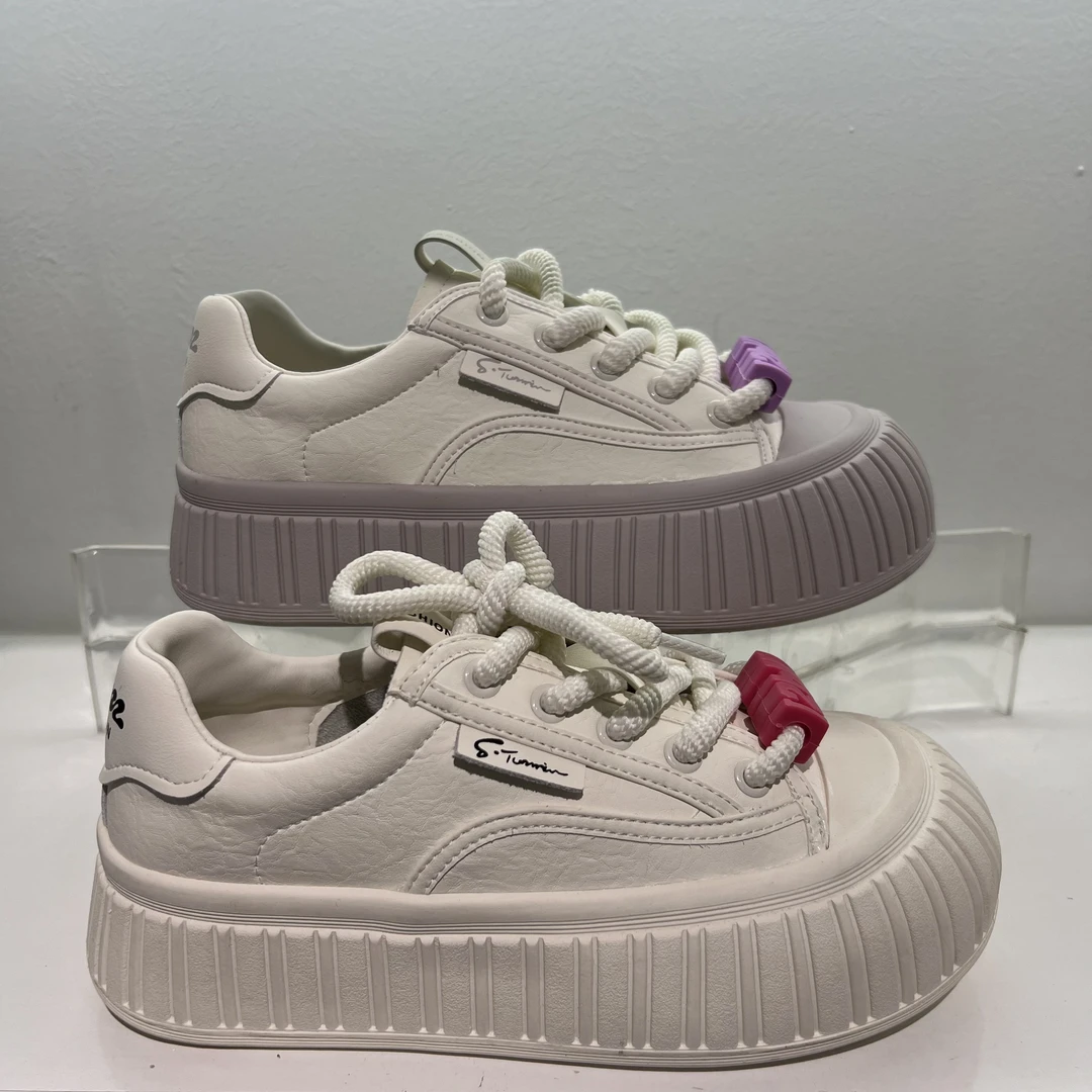 春款舒适透气休闲时尚饼干鞋小白鞋