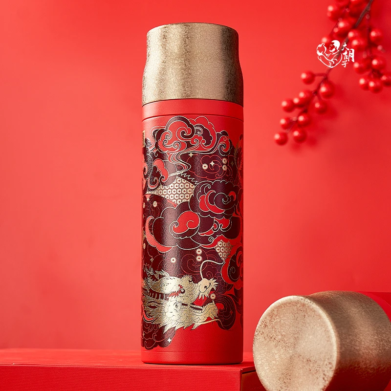 磻龙号出品「钱龙」焖茶杯 保温水杯 便携 车载创意水杯 容量500ML