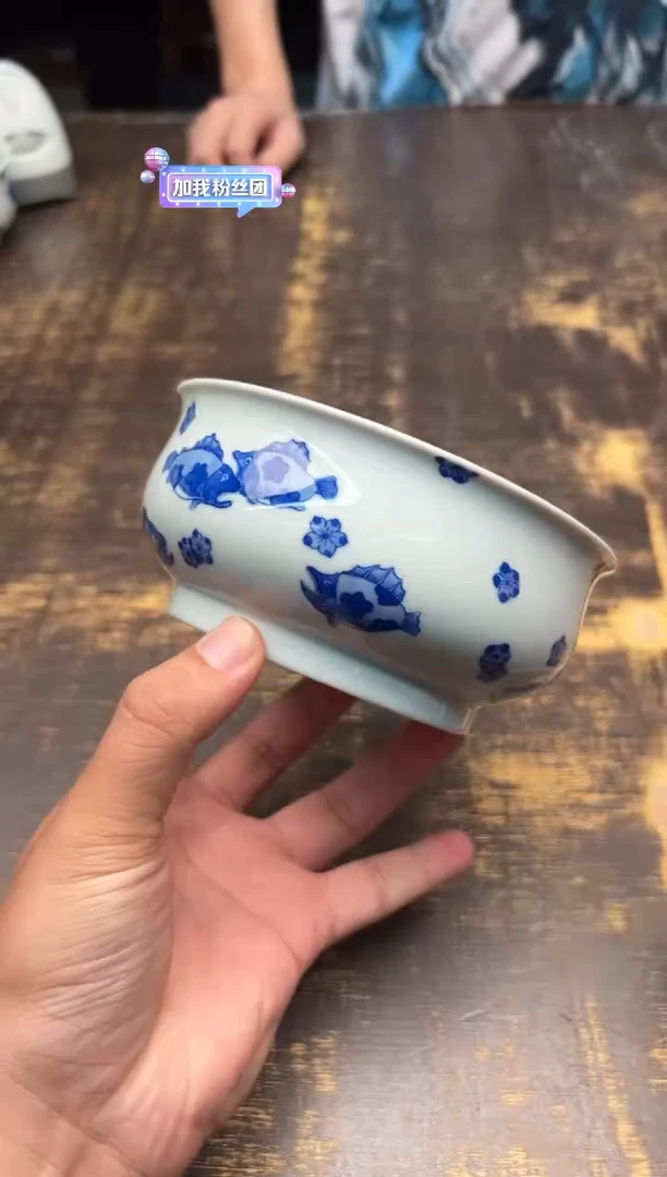 【闪购商品】/戏墨柴窑桃花鳜鱼水盂