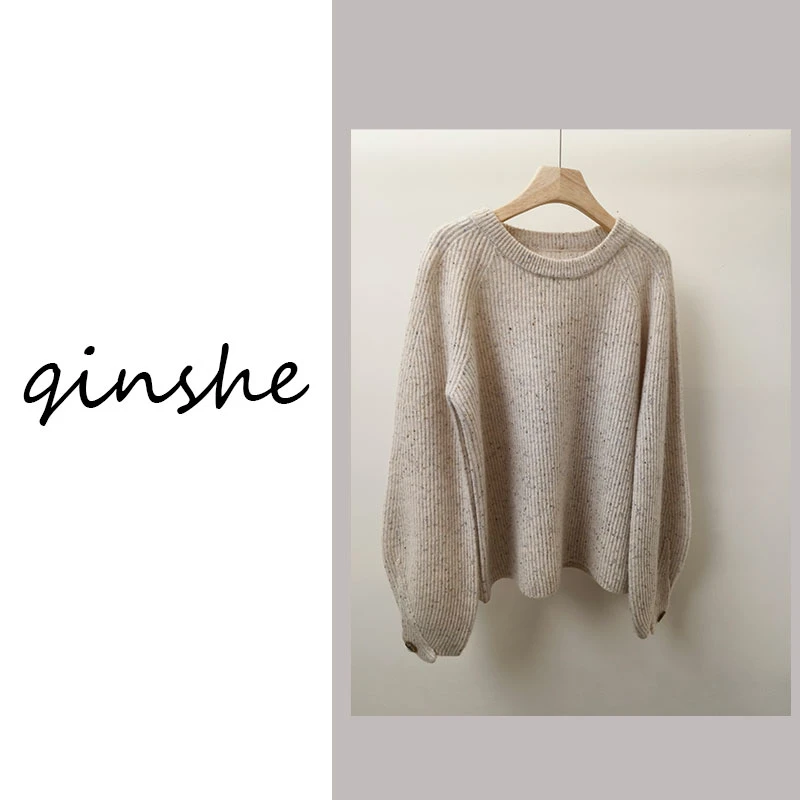 【100羊毛】秋冬新款100%绵羊毛衫重工正品高领气质羊毛开衫