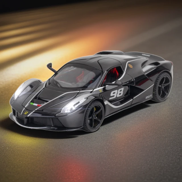 1:22法拉利仿真合金汽车模型车剪刀门声光回力玩具车跑车生日礼物