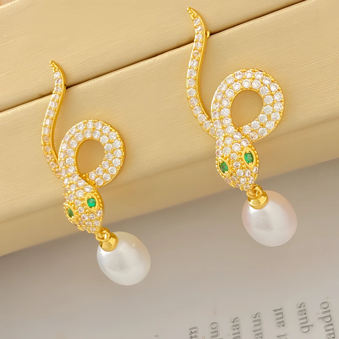 天然淡水珍珠耳坠优雅气质时尚精致百搭耳饰-A32