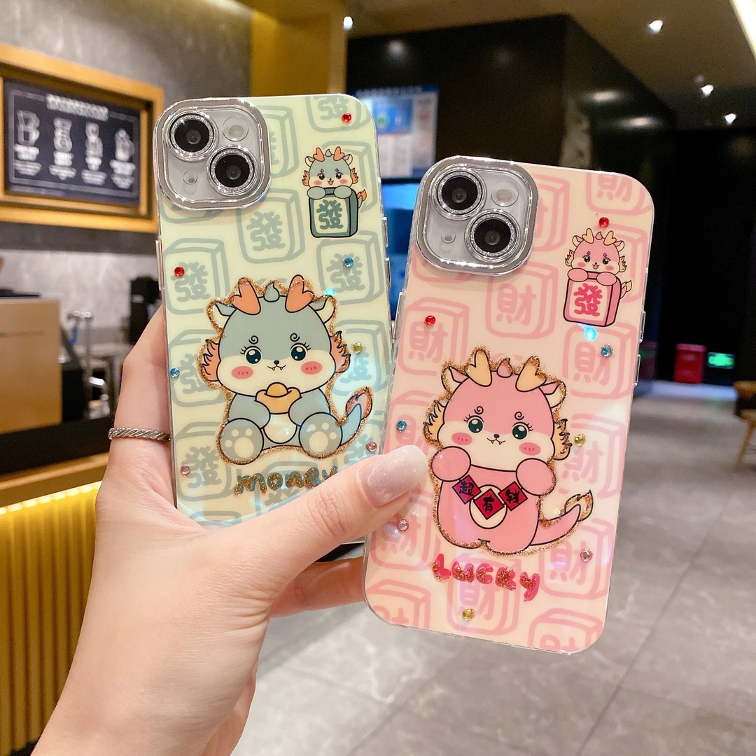 中国风新年款iphone15promax手机壳全包苹果14防摔13卡通12可爱11