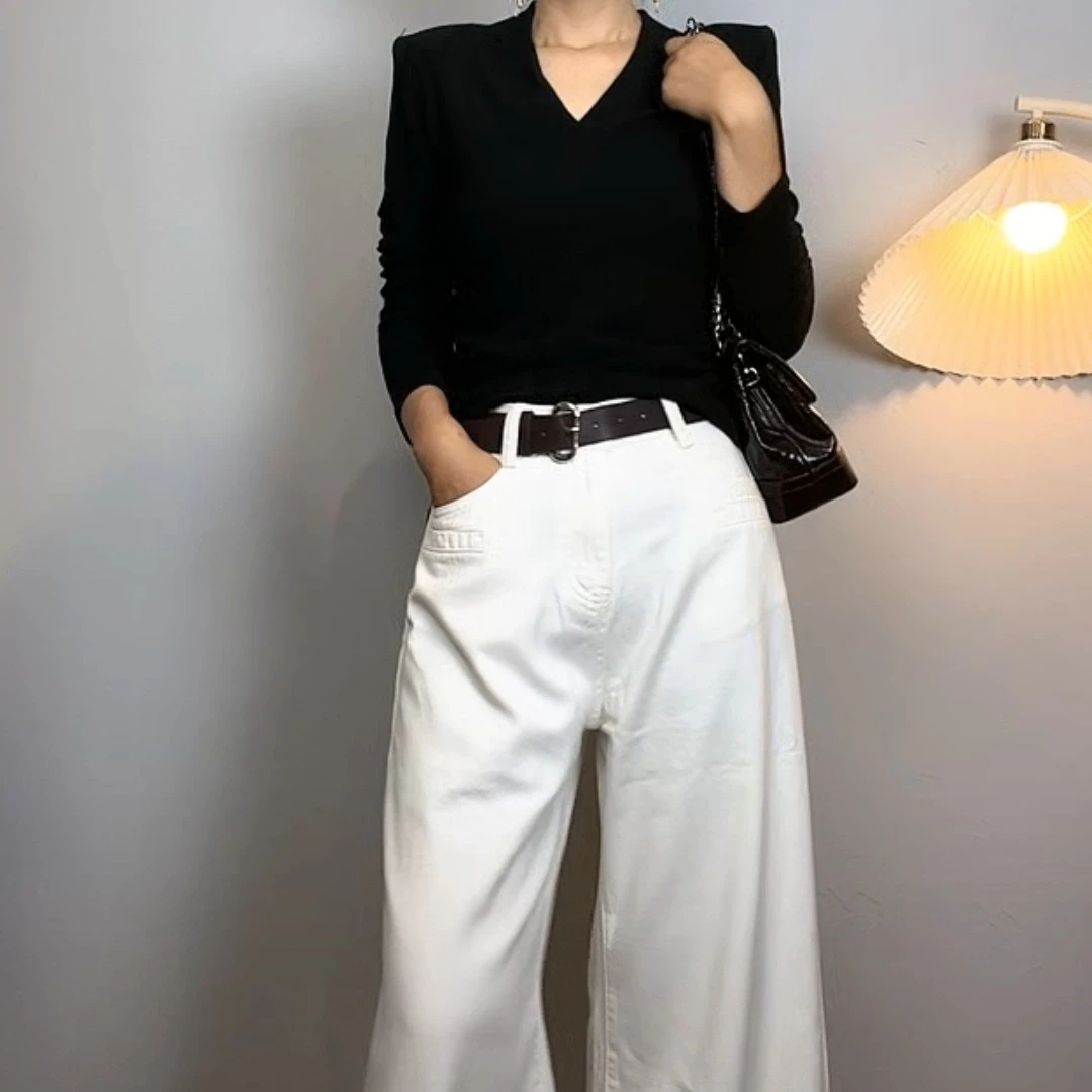 2025新款气质长袖显瘦设计师简约修身