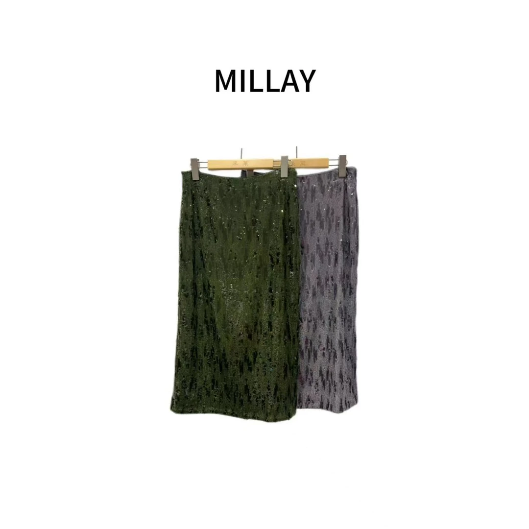MILLAY-「人鱼姬」设计师两色亮片半裙