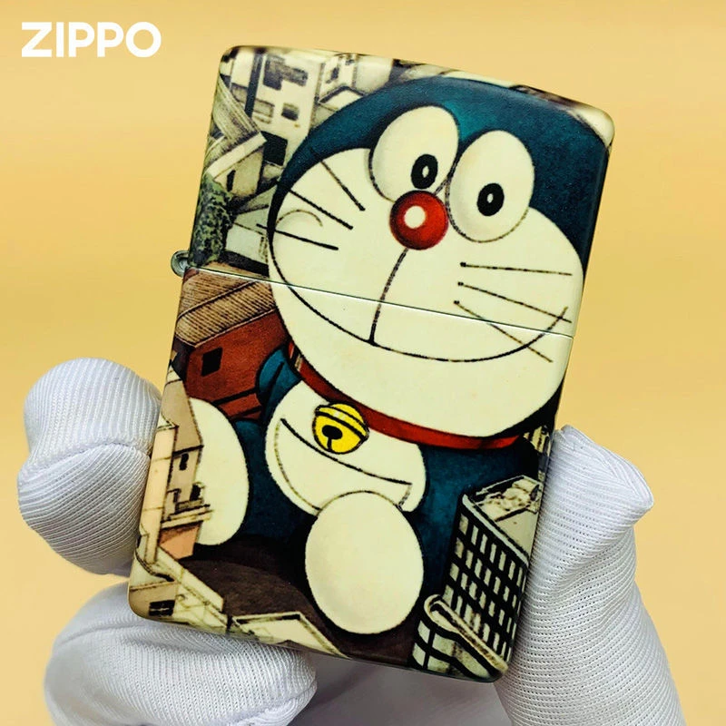 zippo打火机正品DIY版 夜光多啦A梦防风煤油打火机DY9902CY