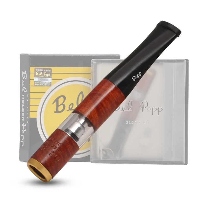 原装进口正品彪博Bel Popp金边石楠木循环过滤烟嘴2B-LG日本