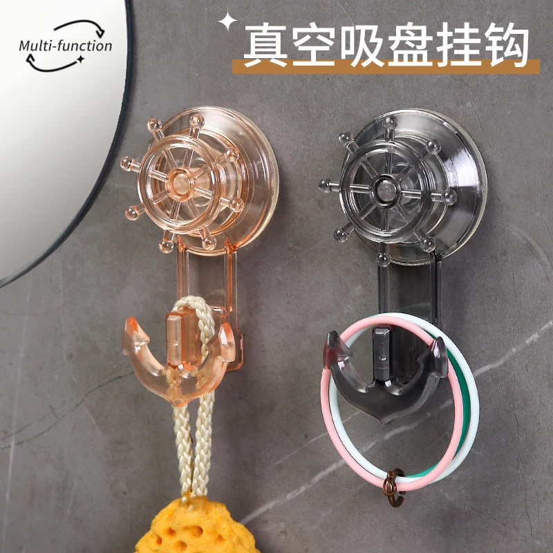 轻奢旋转吸盘挂钩真空免打孔无痕强力承重厨房浴室卫生间门后粘钩