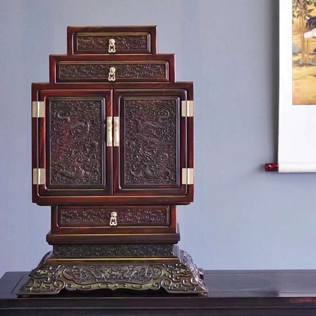 源艺•大红酸枝至尊龙柜