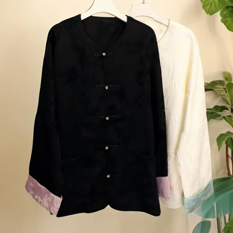 2024新款新中式国风长袖外套网红网红时尚复古中国风气质女士