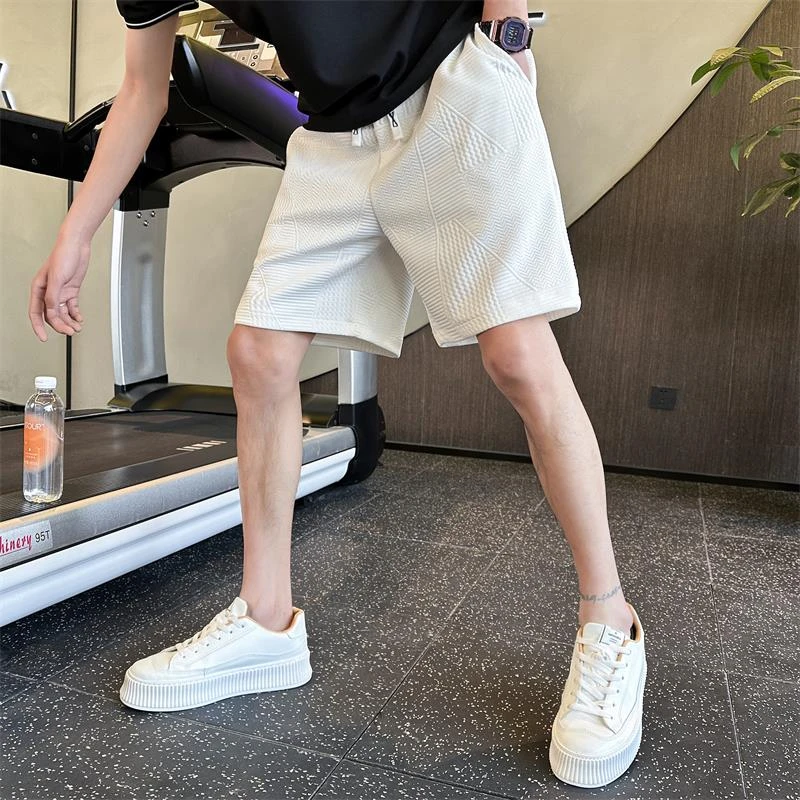 白色休闲短裤男士夏季2025新款爆款痞帅五分中裤子运动夏装大裤衩