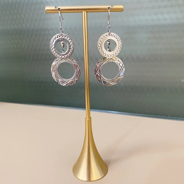 925银耳饰 【七牌银楼】纯银时尚百搭耳坠气质轻奢